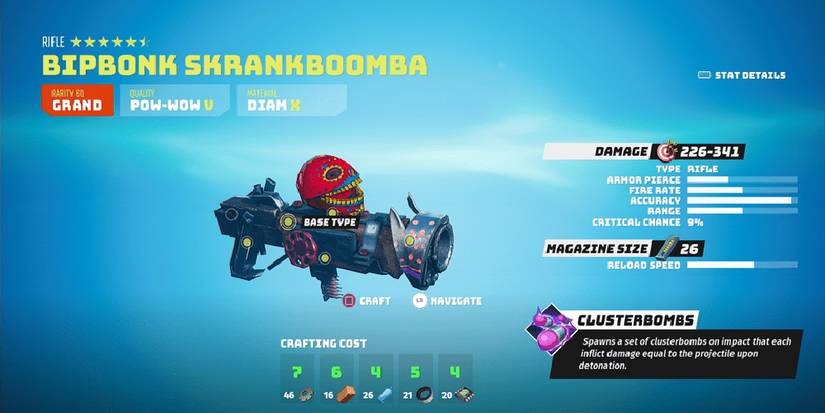 rifle with high fire rate.