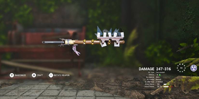 two-handed crush weapon with spikes on it.