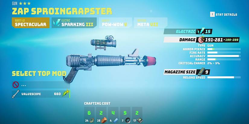 gun with very fast reload speed.