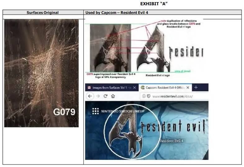 resident evil 4 logo copyright texture