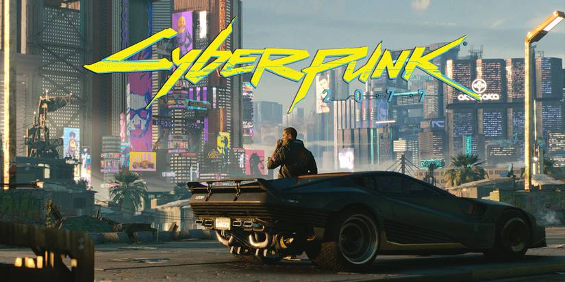 cyberpunk 2077 v standing at car