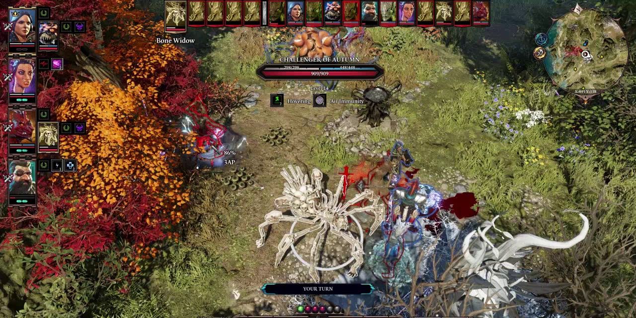 DOS2 Party fighting the Challenger of Autumn