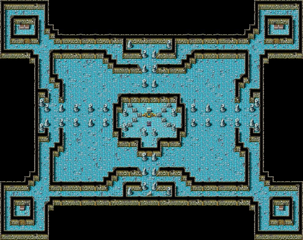 Final Fantasy 1 Shrine of Chaos map top down