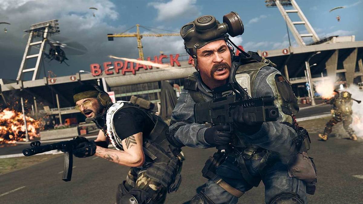 cod warzone price and woods outside of stadium