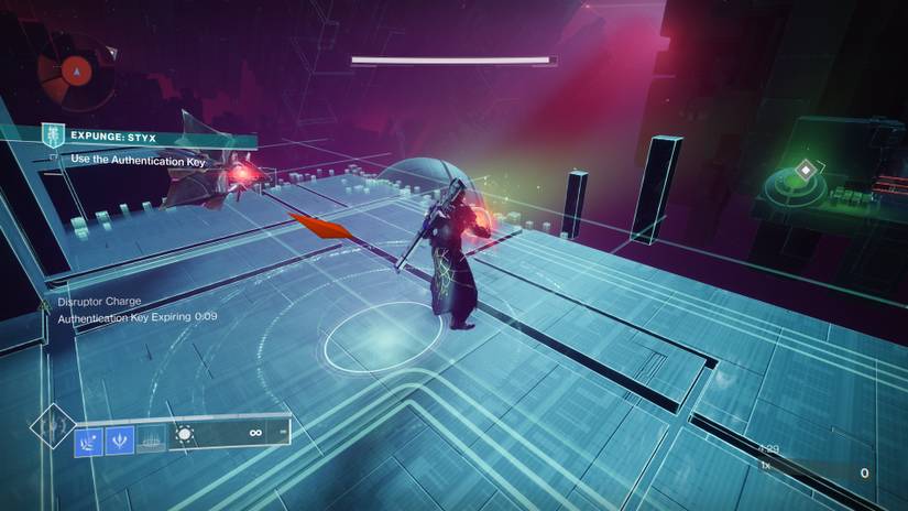 expunge styx guardian holding key orb and using gravity cannon