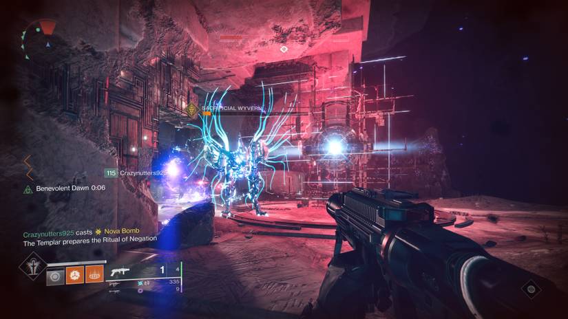 vault of glass conflux encounter vex wyvern sacrificing itself