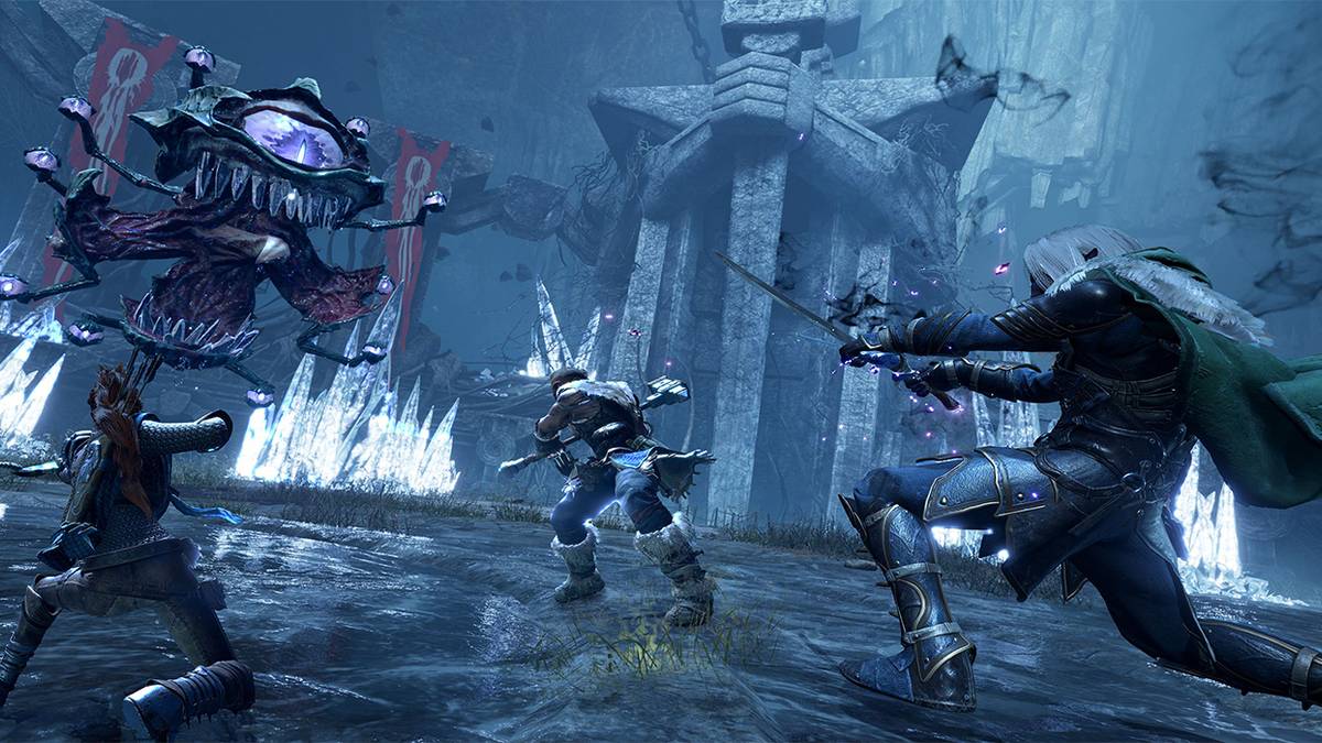 Drizzt Do'Urden fighting a monster