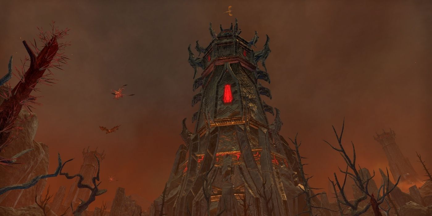 hellish looking tower