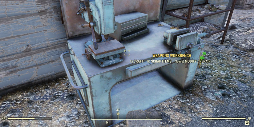 workbench to craft weapons.