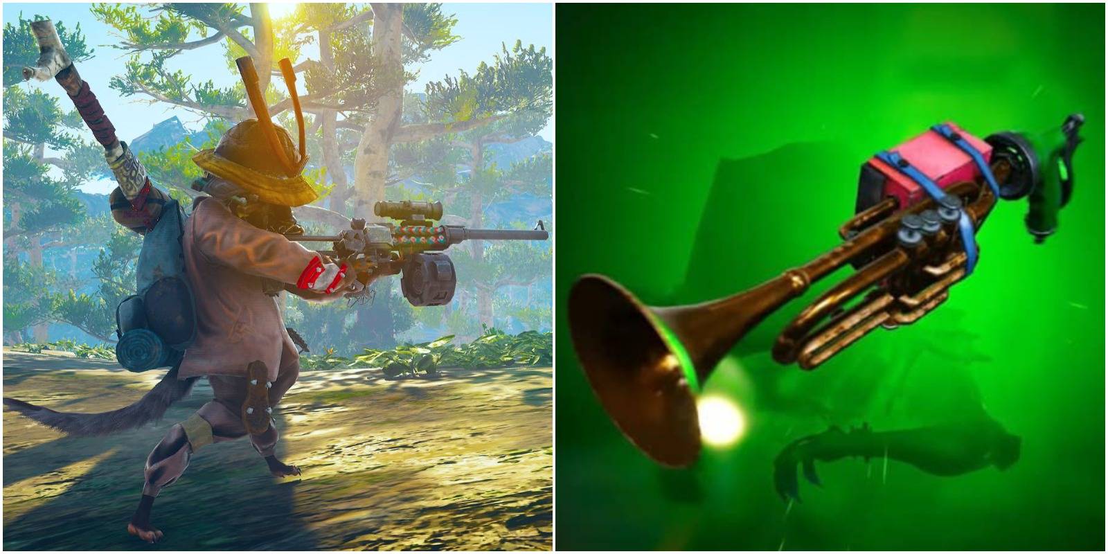 player holding a jackhammer and a skatterskrek.