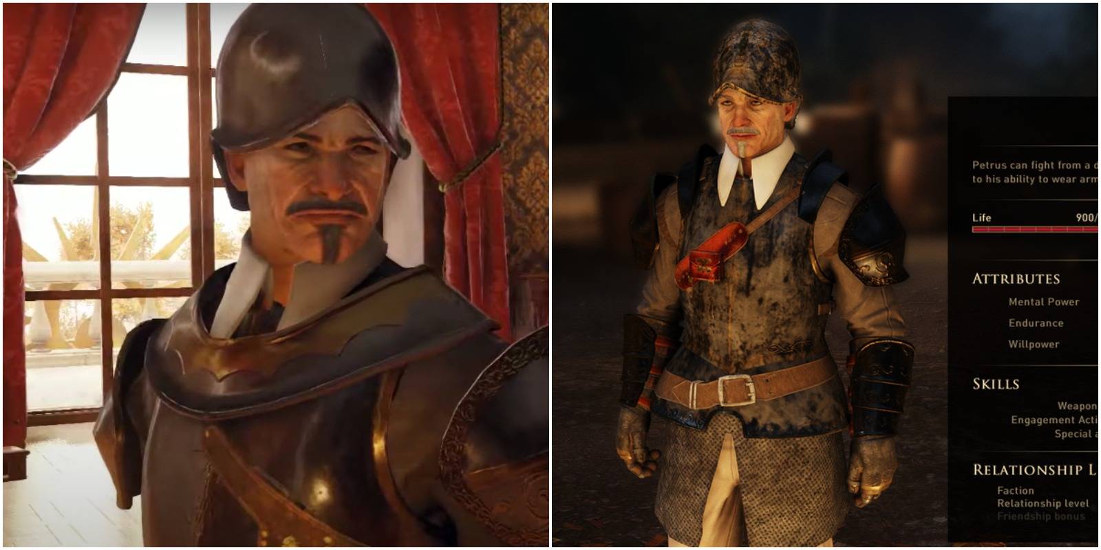 petrus close up and in the camp menu.