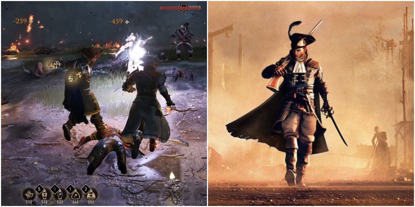 player using magic in combat and game art.
