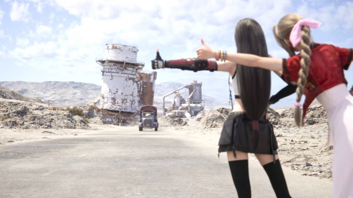 Final Fantasy 7 remake hitchhiking with choco bill