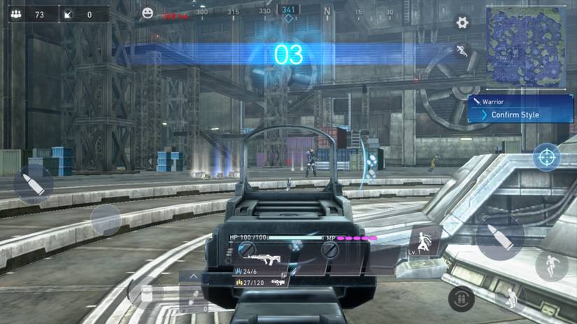 Aiming down sights in Final Fantasy VII The First Soldier