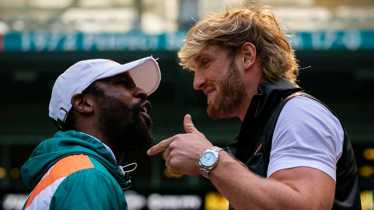 mayweather and paul faceoff