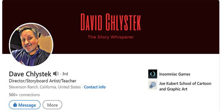 former marvel studios storyboard artist joins insomniac linkedin profile