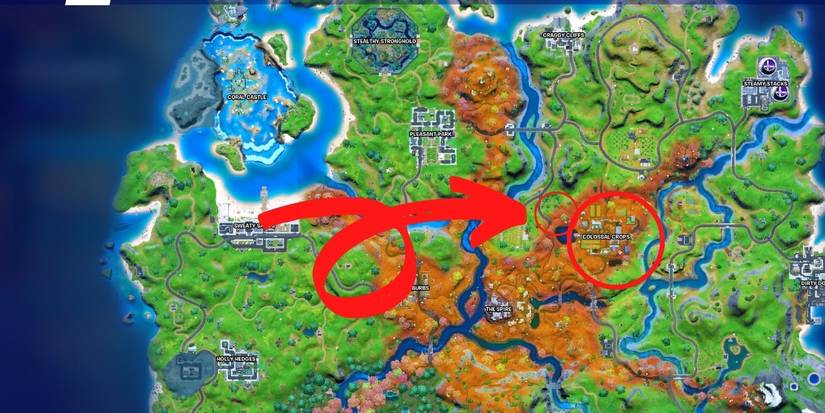 fortnite colossal crop chicken location