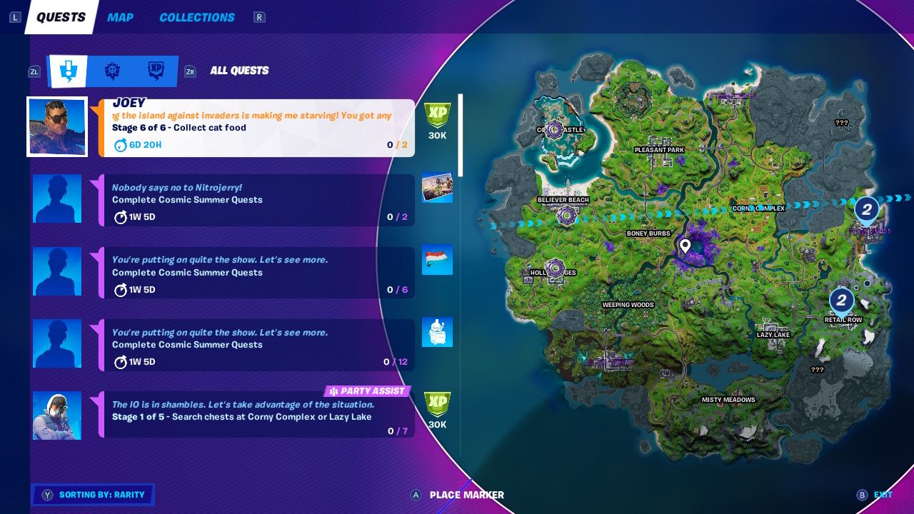 Fortnite All Cat Food Locations for Season 7 Challenge