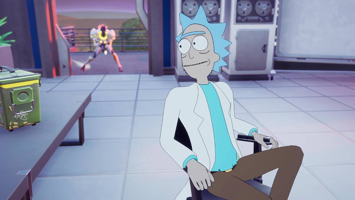 fortnite rick sanchez sitting