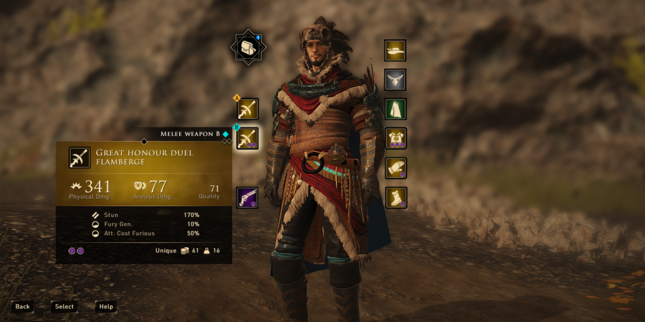 high tier armor on the player.
