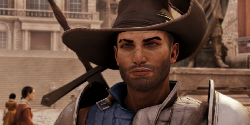 close up of the coin guard companion's face.