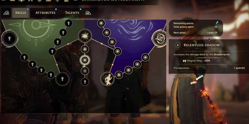 passive skill in the menu that boosts shadow burst.