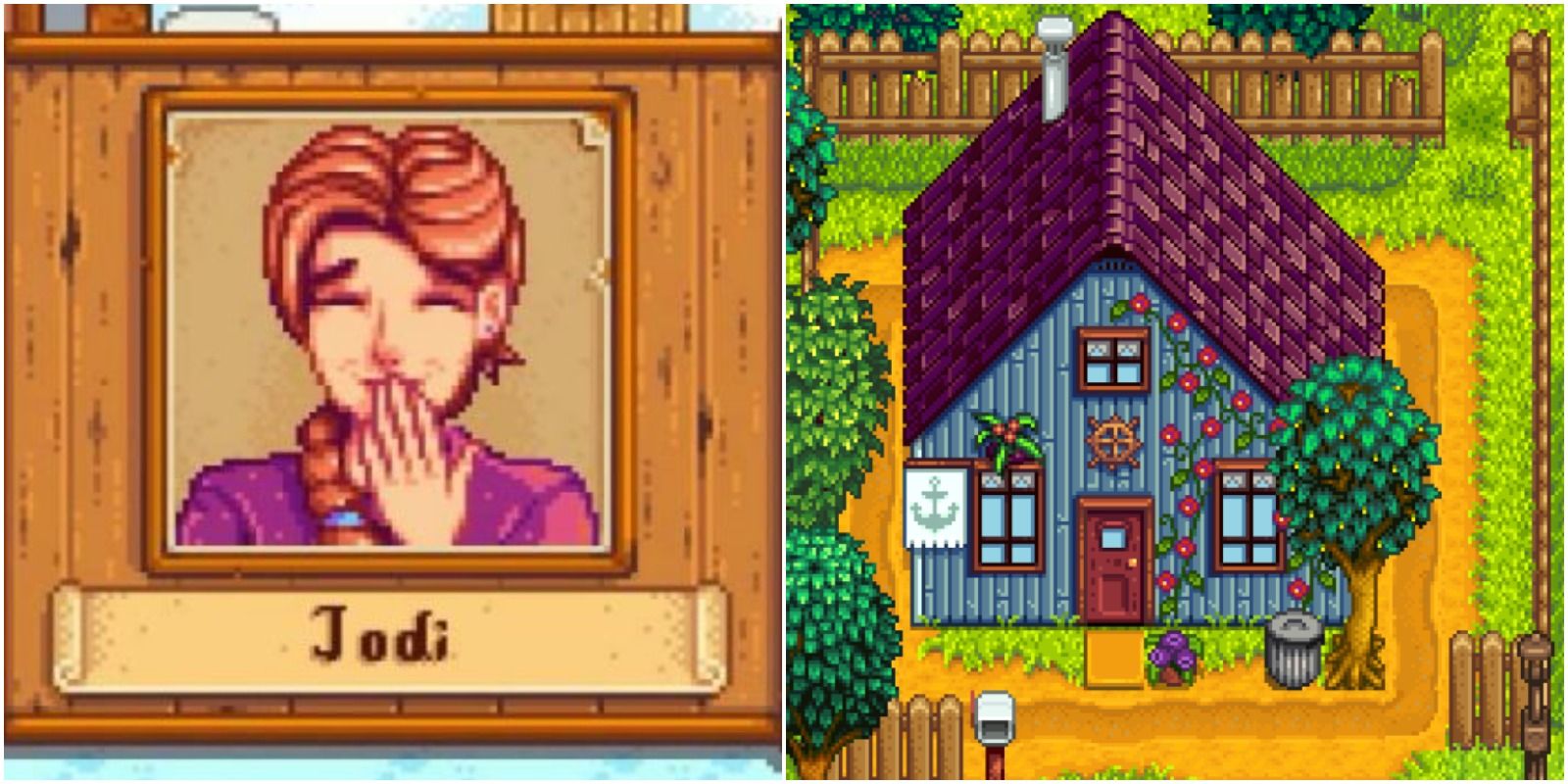 Jodi (left); jodi's house (right)