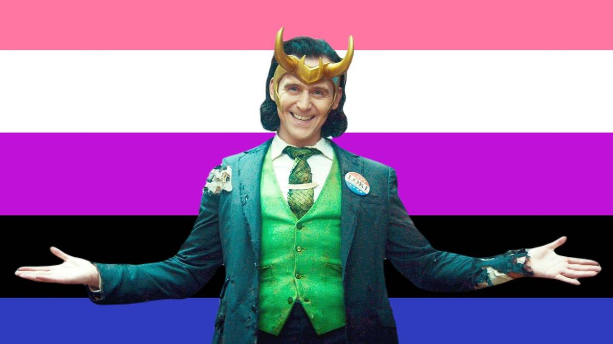 Loki Tom Hiddleston genderfluid flag lgbtq