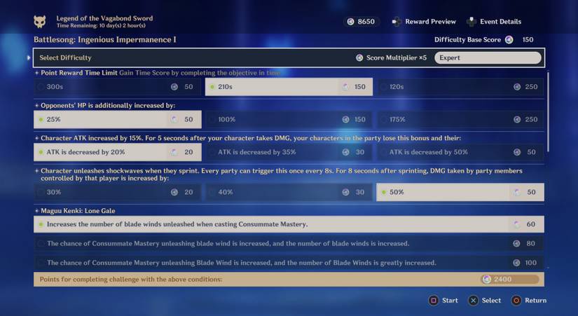difficulty modifiers