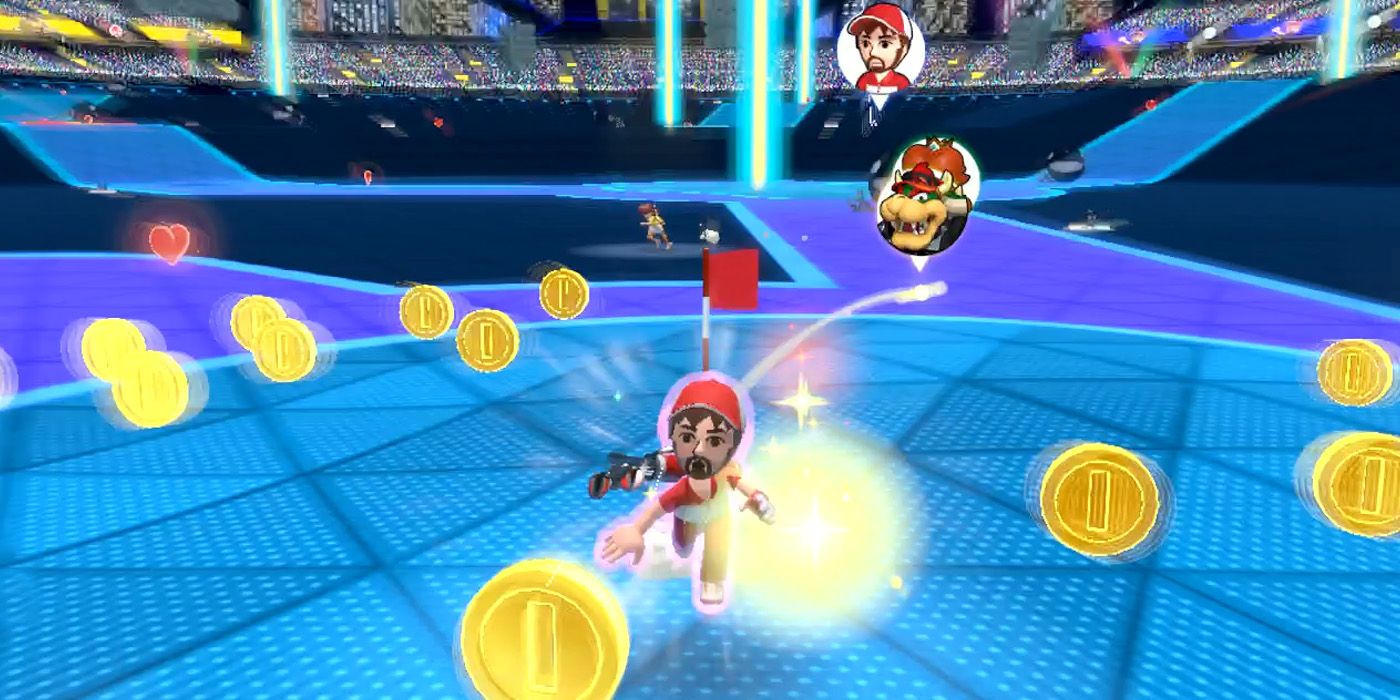 Moving multiple balls with special dash in Mario Golf: Super Rush