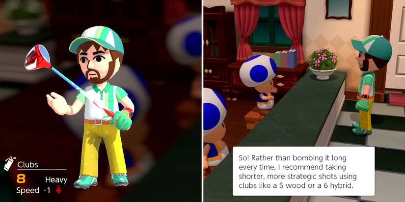 Club selection is important in Mario Golf: Super Rush