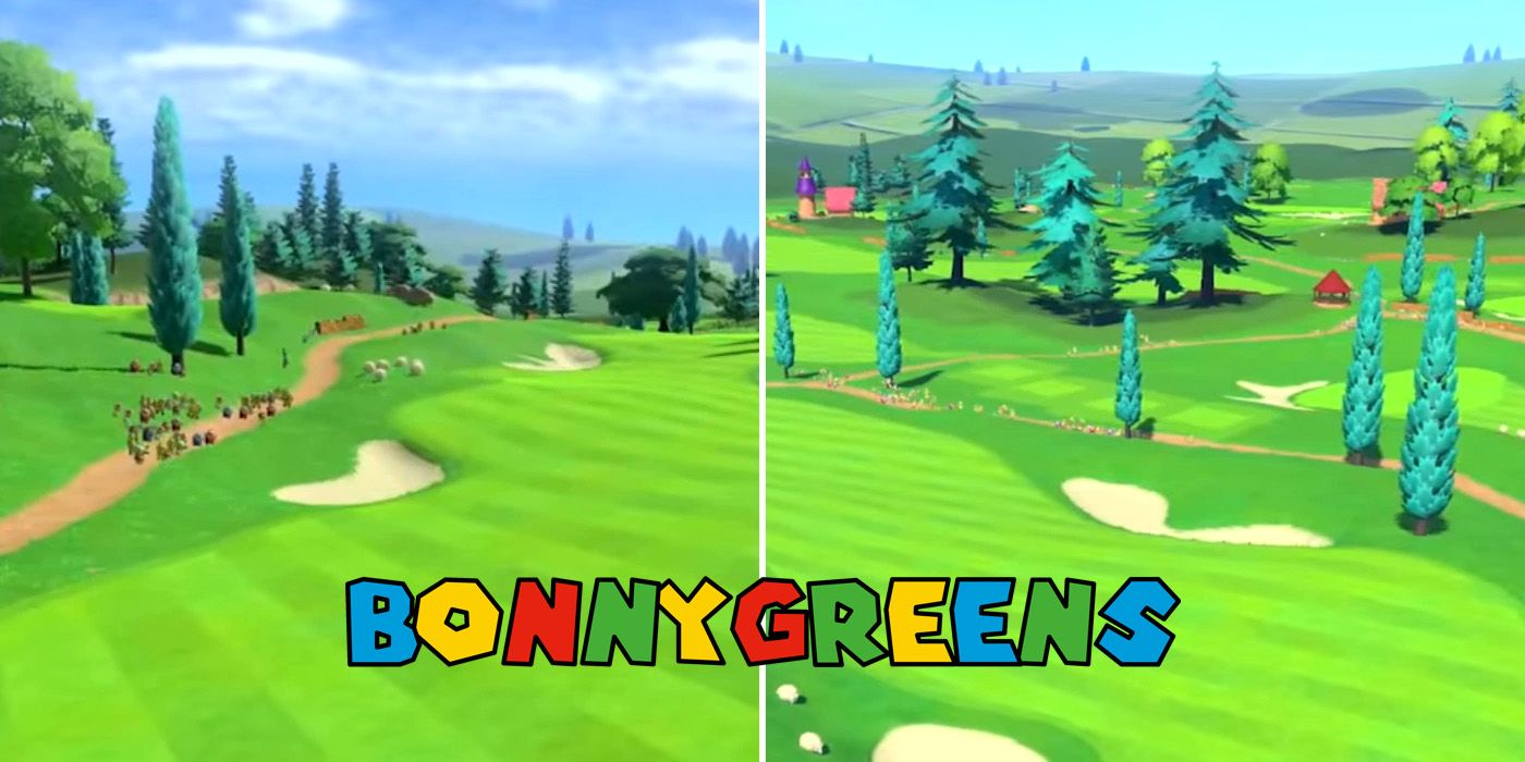 The Bonny Greens course in Mario Golf: Super Rush