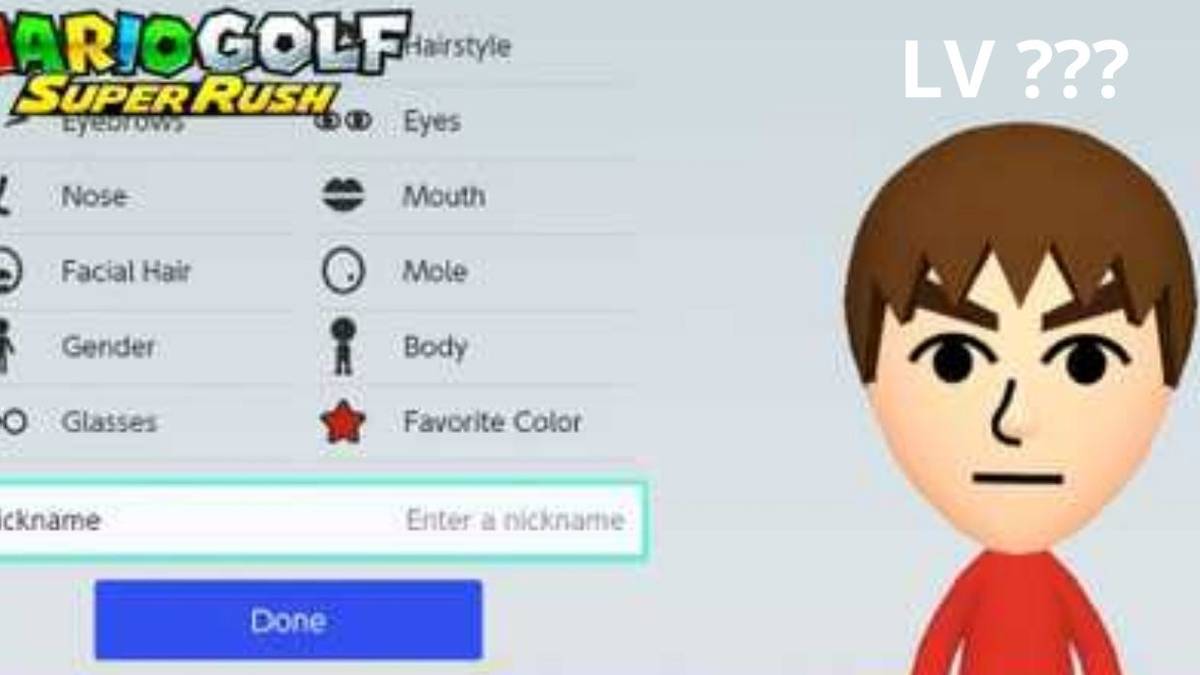 What is the max level for Mii golfers in Mario Golf Super Rush