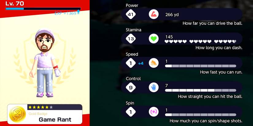 Leveling up in Mario Golf: Super Rush