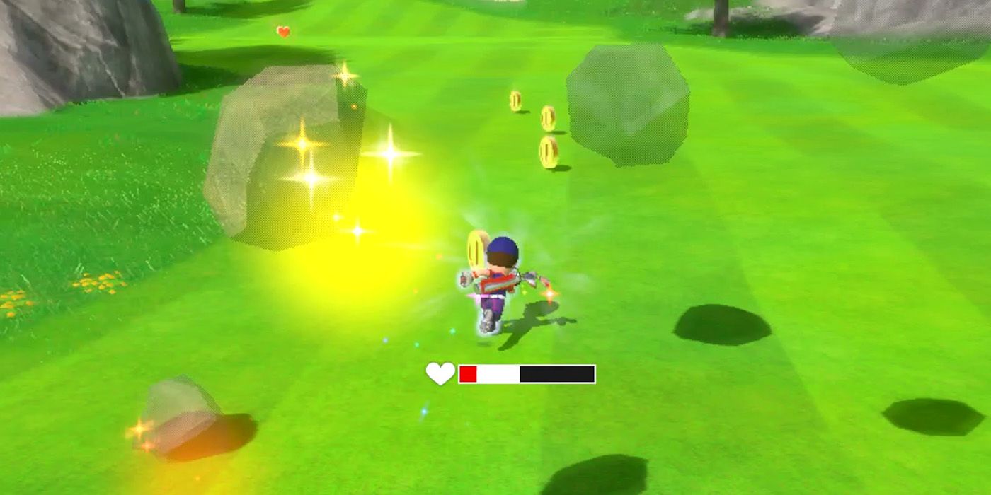 Destroying a Brolder with a special dash in Mario Golf: Super Rush