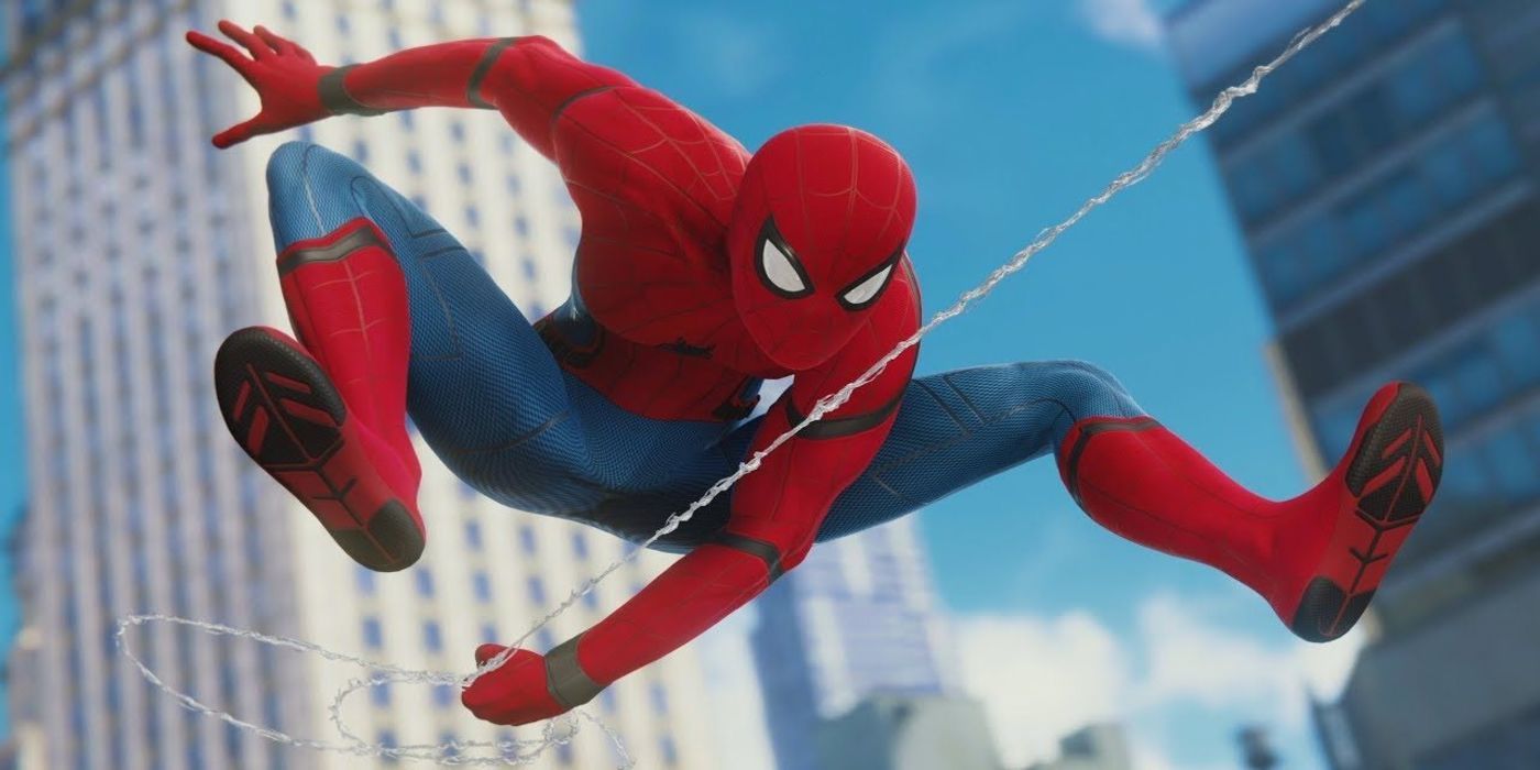 marvels spider-man swings mcu suit