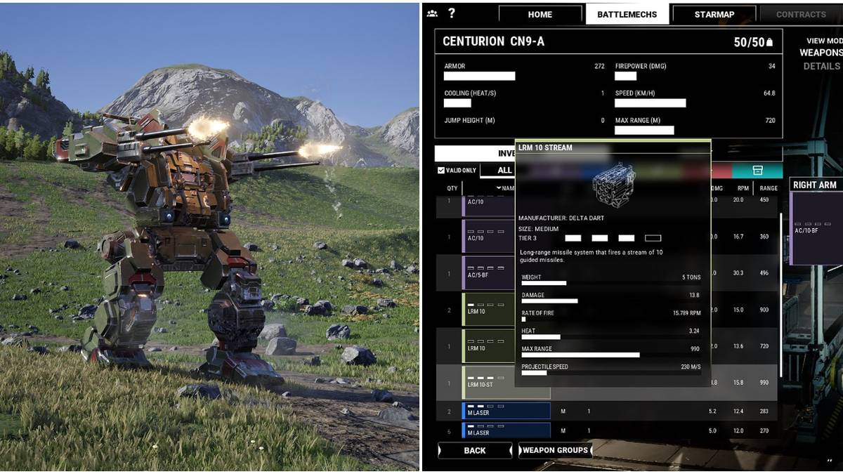 (Left) Mech shoting (Right) Marketplace