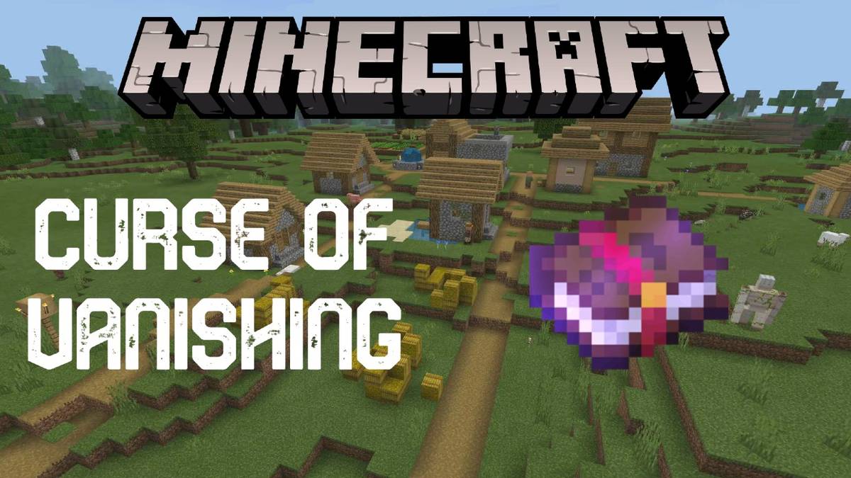 minecraft logo and curse of vanishing