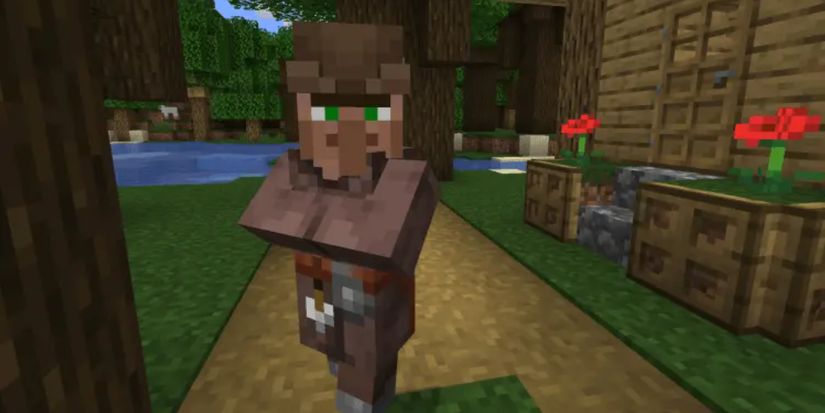Minecraft unemployed villager pathfinding to fletching table green Fletcher outfit