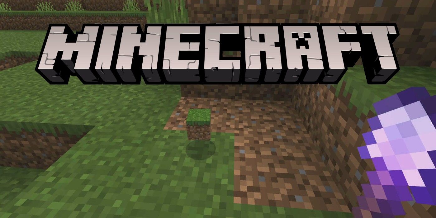 Minecraft logo and grass block