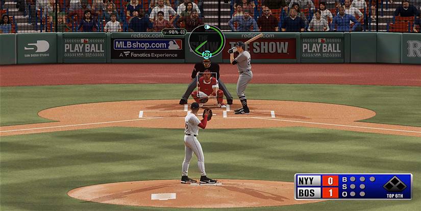 Pitching gameplay with analog guide