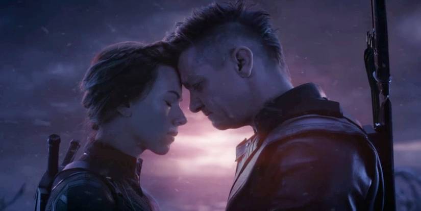 Black Widow and Hawkeye on Vormir in Endgame