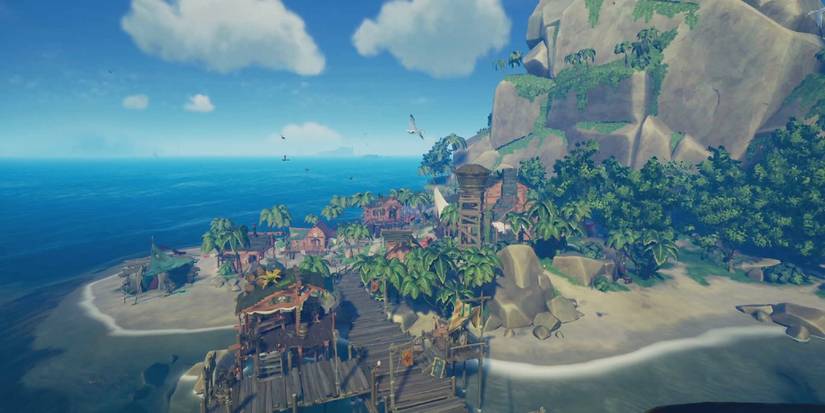 overview of an outpost sea of thieves