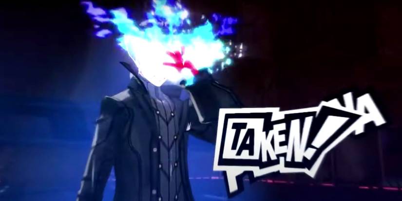 joker putting on a mask of a captured treasure demon persona.