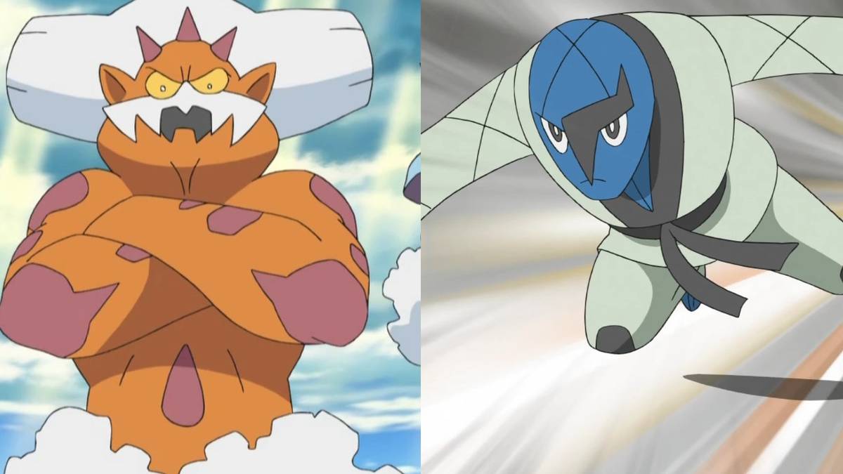 Landorus (left) and Sawk (right)