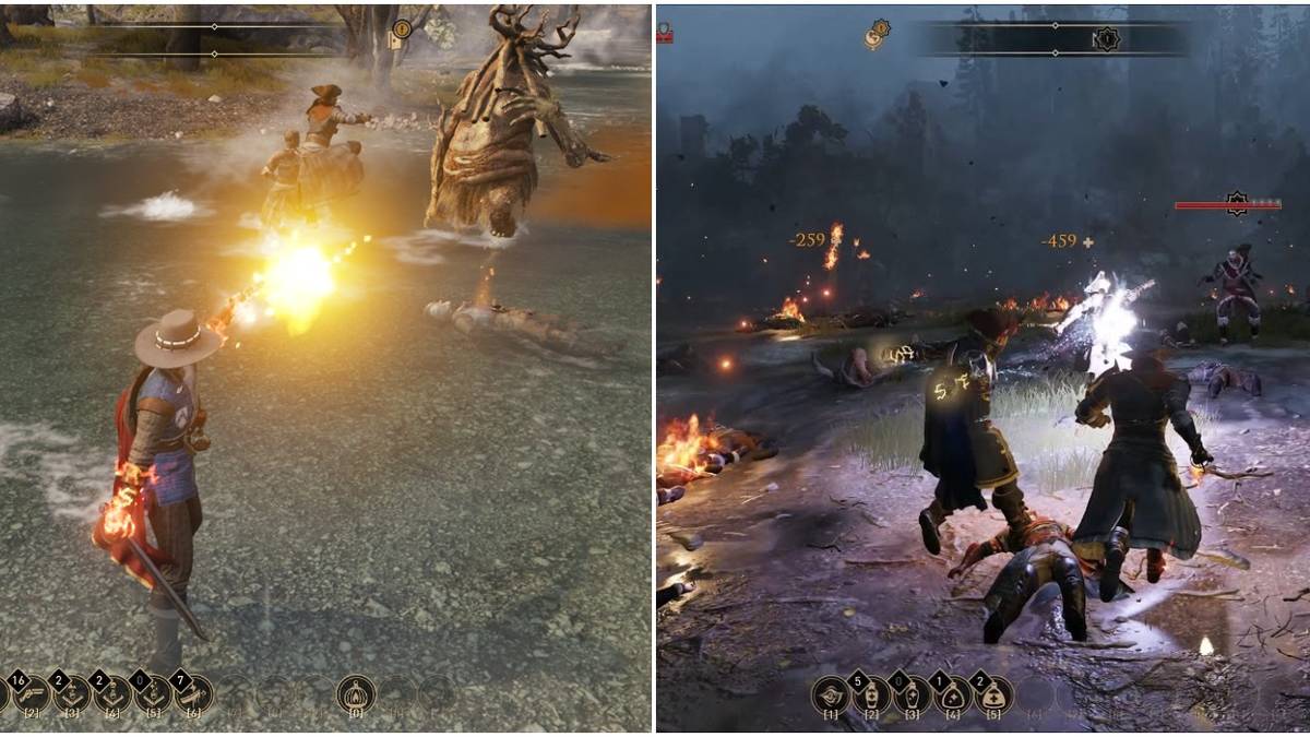 firing spells into enemies