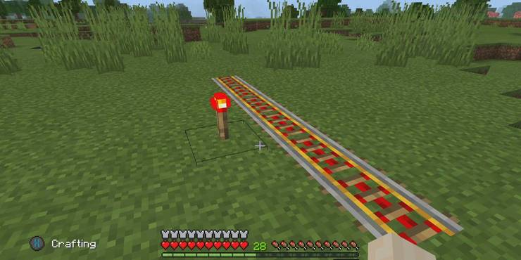 Minecraft Powered Rail Recipe Game Rant Minecraft Powered Rail Recipe Game Rant