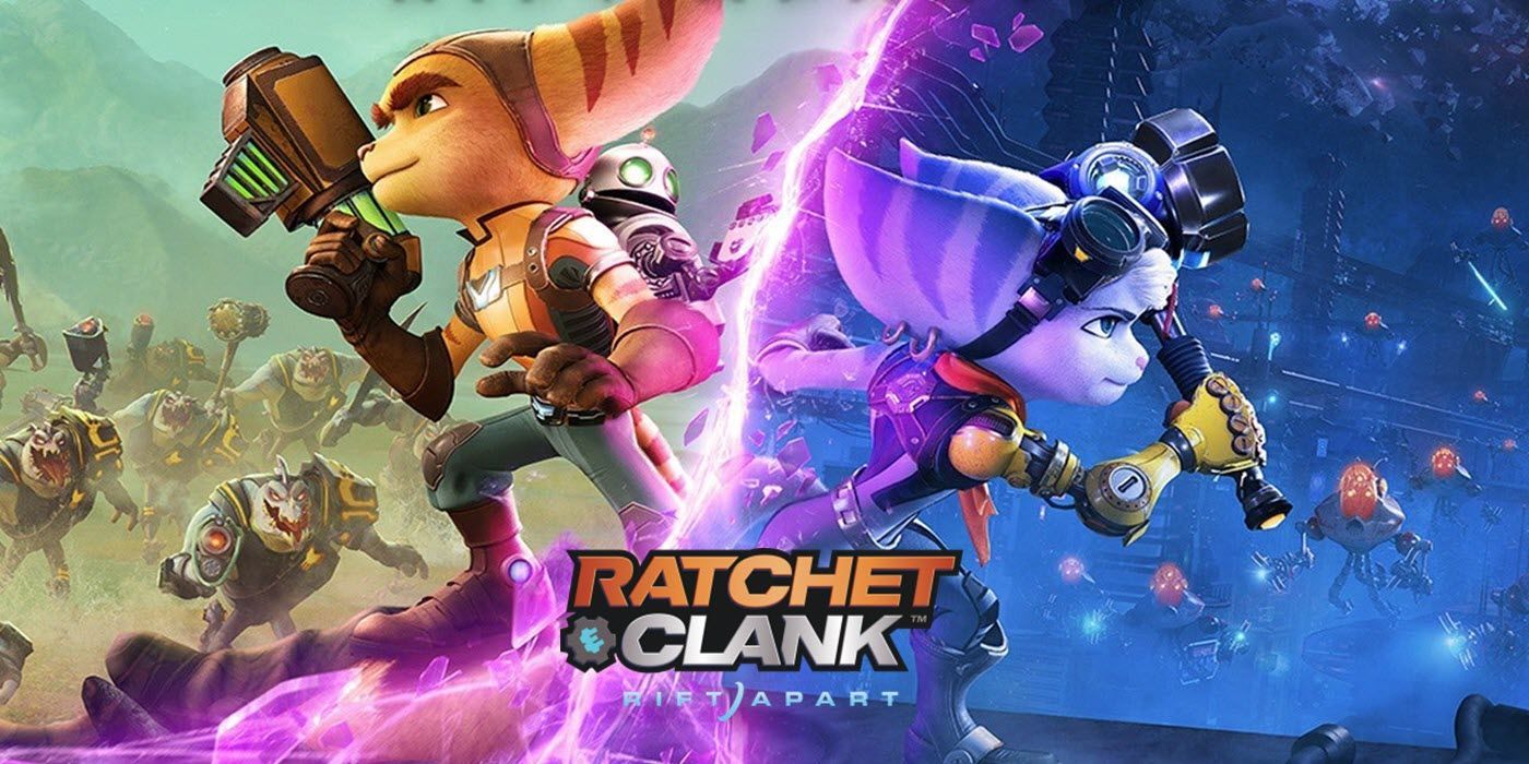 ratchet and clank rift apart key art with logo