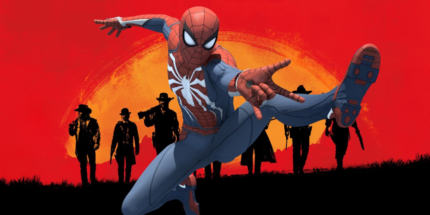 spider-man red dead online costume