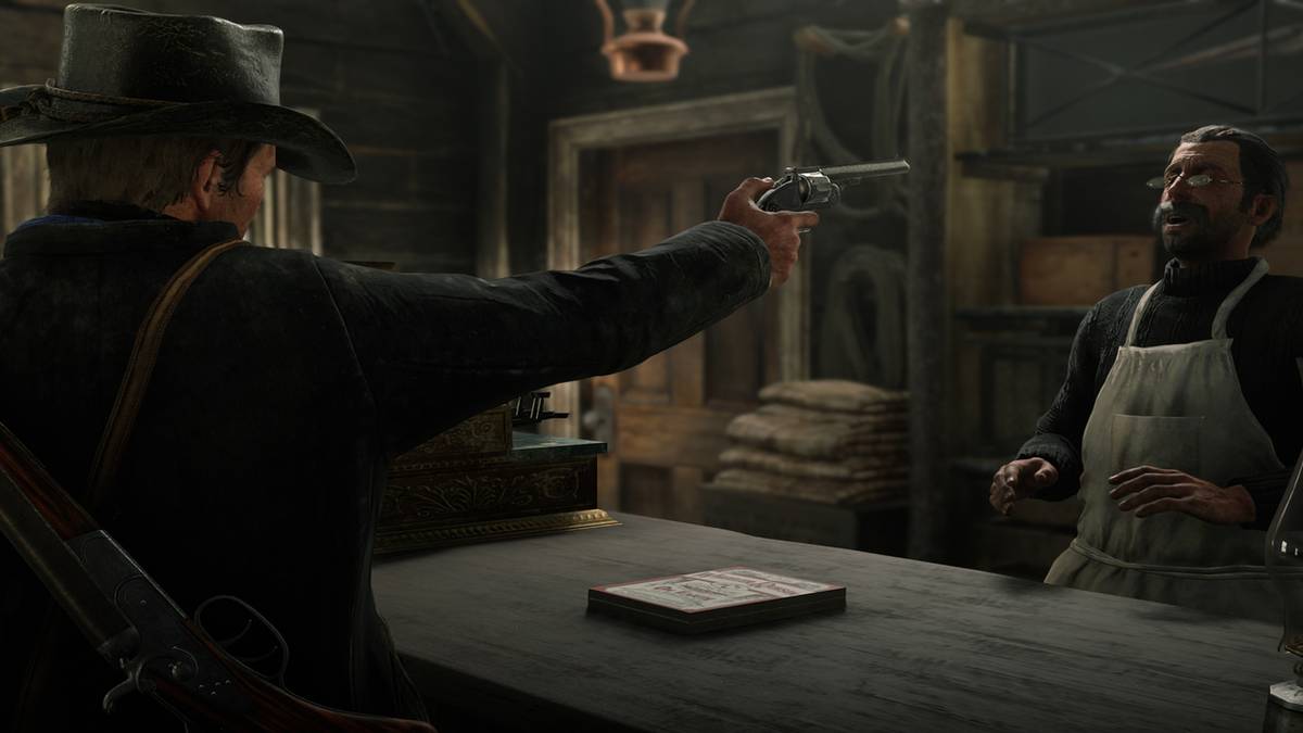 red dead redemption 2 arthur threatens shopkeeper